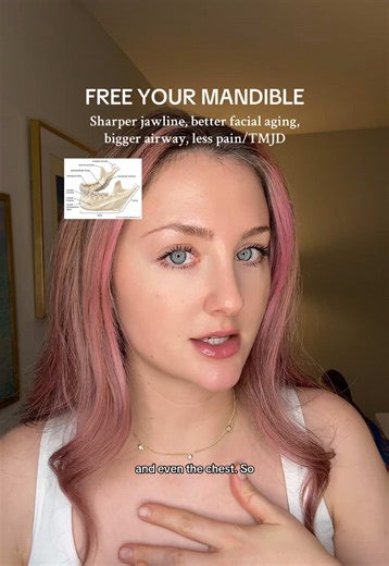 Replying to @Abeer ❤️ A pulled-back mandible isn’t just a jaw issue. It’s often influenced by long-standing tension in the neck, chest, posture, and the way your nervous system holds stress. Over time, those patterns can pull the jaw back, affect how the face “sits,” and contribute to pain or restriction. These are 3 simple ways to start freeing the mandible by working with the system that influences it. On my page, you’ll find more practical tutorials to help you begin releasing this tension. I