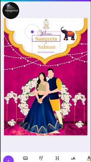 Create Wedding Invitation Card Online Free || Customize Digital Card Invitations in Canva. #canva