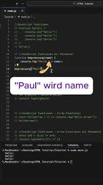 JavaScript: Funktionen für Anfänger! 👨‍💻 kurz & knackig erklärt! 👆🏼 #deutsch #javascript #coding