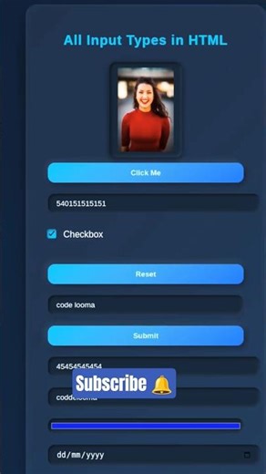 Every HTML Input Type You NEED to Know #html #html5 #htmlcss