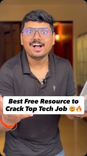Goutham Sankeerth on Instagram: "Best free resource to crack Tech Jobs 🤯🔥 Follow & Comment ‘best’ to get the link to your DM directly or you can find it in my broadcast channel ‘Career Guidance’ or in my bio - Linktree 🔗🔥 Follow @gouthamsankeerth for more such valuable information related to career guidance for Inter, BTech & Degree Students! {placement, employment, layoff, unemployment, IT, news, engineering, technology, job, computer, Tech, Coding, front-end development, C++, Java, Kotlin,