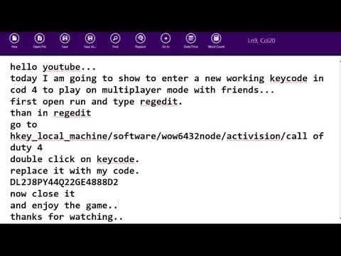 cod4 free working keycode and play multiplayer free (how to solve keycode in use)