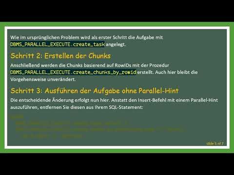 Lösung des DBMS_PARALLEL_EXECUTE Fehlers in Oracle