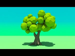 3d modeling low poly tree using mesh extract (Autodesk Maya Tutorial)