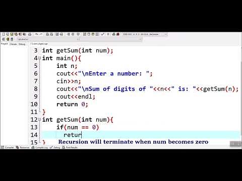 How to Find Sum of Digits of a Number using Recursion in C++