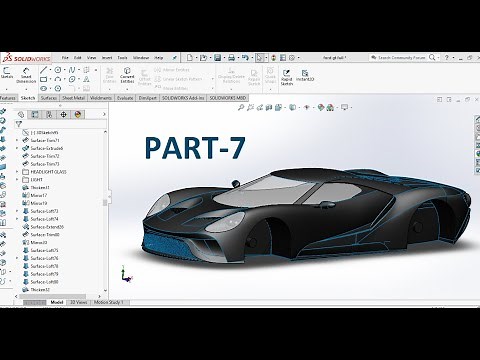 Solidworks tutorial : How to design car in solidworks (Ford GT 16)