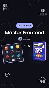 Master Frontend in 100 Days 🤟 Complete HTML, CSS, JS, Tailwind, React from Beginner to Advance 😎 HTML - 7 DAYS CSS - 18 DAYS JavaScript - 40 DAYS Git & Github - 2 DAYS Tailwind - 8 DAYS React - 15 DAYS Projects - 10 DAYS It's time to take control of our frontend development journey! 💪 After months of research, i have finally found an ebook that helps us master frontend development in just 100 days. 🤩 With this ebook, we're sure we'll be able to turn our dreams of becoming frontend masters in