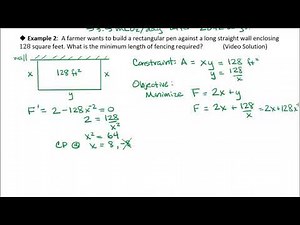 4.5 Optimization Problems: Example 2