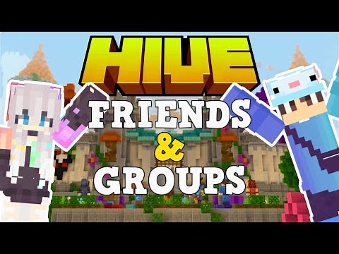 How to play with Friends & Groups on the Minecraft Hive!!!