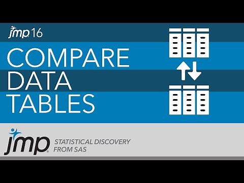 Compare Data Tables in JMP 16