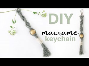 DIY Easy 5 Minute Macrame Keychain | STEP BY STEP | BEGINNER FRIENDLY