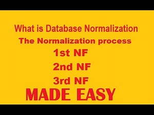The normalization process in Database | Steps of the Normalization process