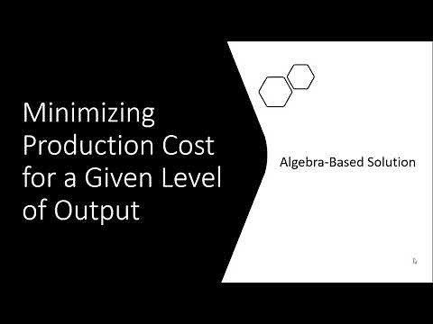 Minimizing Cost for Given Level of Output: Algebra-Based Solution
