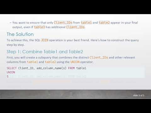 How to Effectively Pair a UNION SQL with a Third Table