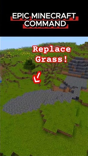 YOU CAN TRY THIS COMMAND!! Minecraft replace the grass!