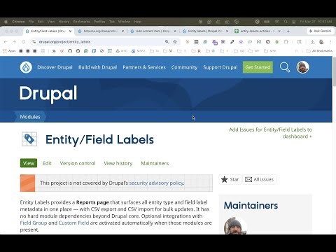 Entity/Field Labels module for Drupal