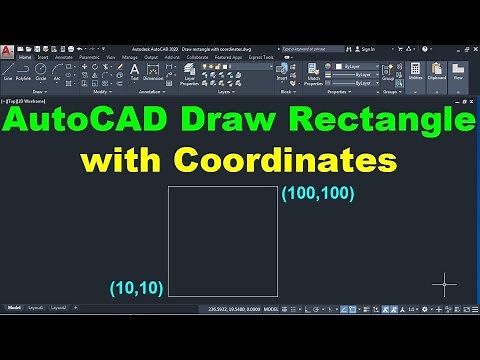 AutoCAD Draw Rectangle with Coordinates