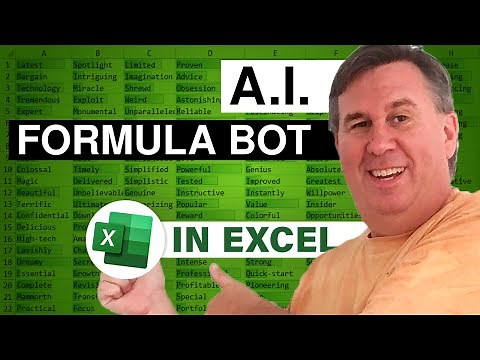 Excel - Generate Excel Formulas Using Artificial Intelligence - Episode 2496