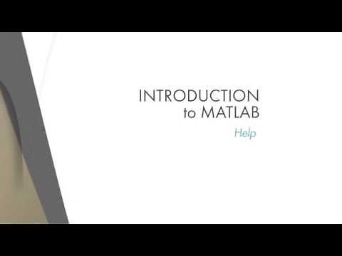 Lesson 1.6:The MATLAB Help System