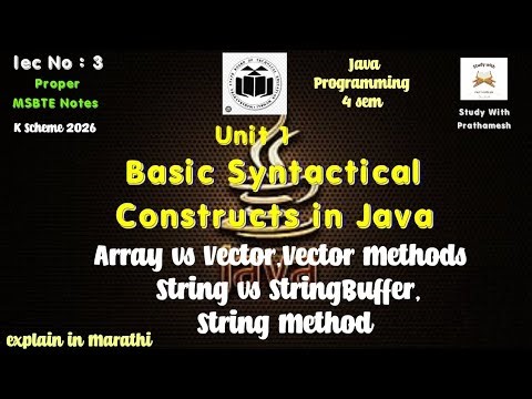 Array vs Vector Comparison,Vector Methods | String vs StringBuffer Comparison,String Method Java