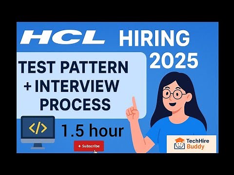 HCL Technologies Hiring 2025 | Test Pattern, Coding Round & Interview Process Explained