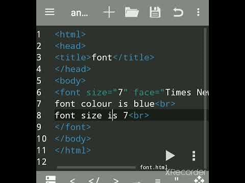 How to change font color, size, font of the text in html | write HTML code to change font style