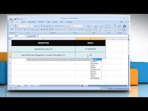 How to use the EXP Function in Excel :Tutorial