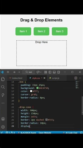 Drag & Drop Elements Using HTML CSS & JavaScript