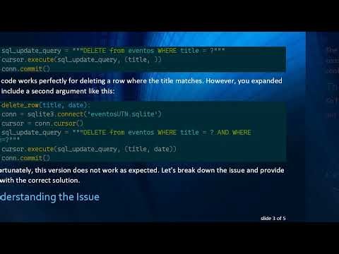 How to Delete a Row with Multiple Arguments in SQLite Using Python