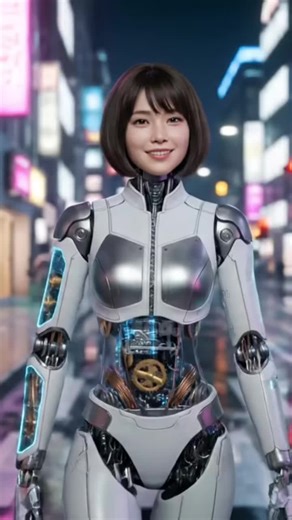 Android woman walking anywhere #shorts #ai #android #aivideo #funny