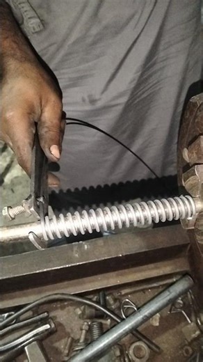 how to make spring compressor on machine #metalwork #springmaking #workshopskills #machineshop