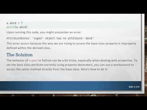 How to Set Super Attributes Defined in a Base Class Using Property Decorators in Python