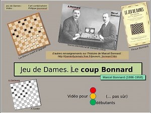 Jeu de Dames - draughts - Coup bonnard