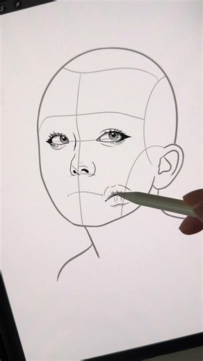 Creating a complete face in Procreate using brush bundles #art #drawing #speedart #procreate #art