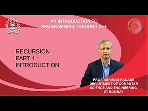 Lecture 11 : Recursion Part 1 : Introduction