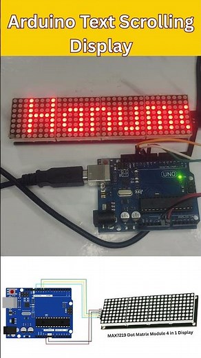 Arduino Text Scrolling Display | MAX7219 Dot Matrix Module 4 in 1 Display