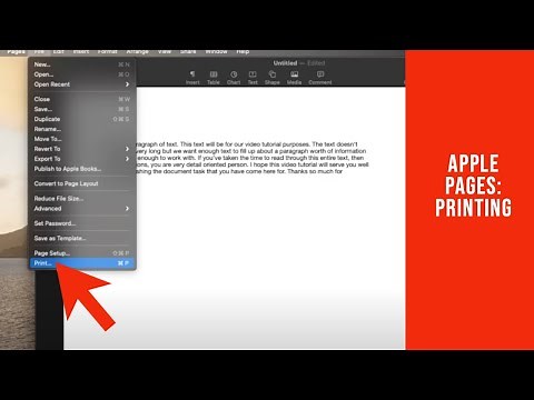 How to Print in Apple Pages