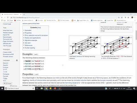 Hamming Distance | Algorithm | Program in MATLAB | Information Theory & Coding