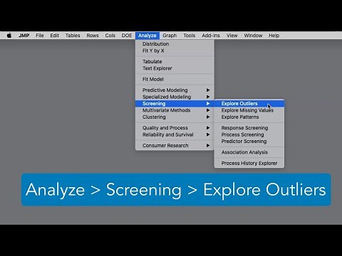 Explore Outliers in JMP 16