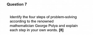 Identify the four steps of problem-solving according to the ren... | Filo