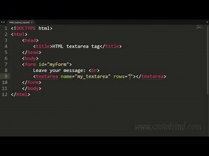 HTML textarea Tag