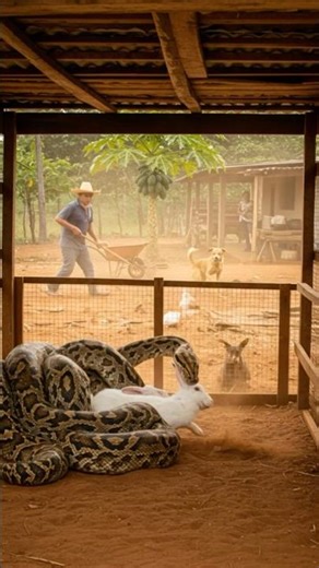 Massive Python Strikes Rabbit Hutch