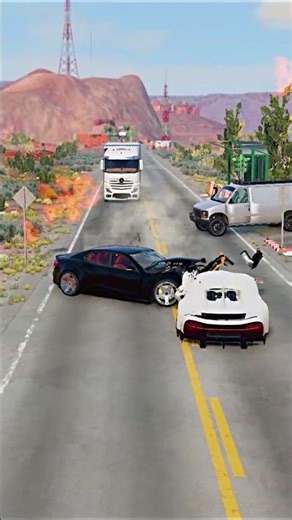 Realistic Highway Car Crashes #269