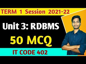RDBMS Most Important MCQ for Term 1