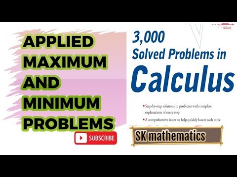 Concept of applied maxima and minima|SK Mathematics