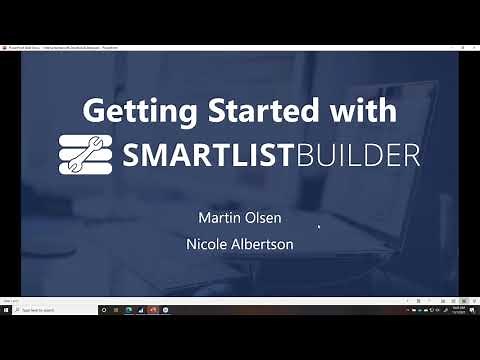 Getting Started with SmartList Builder