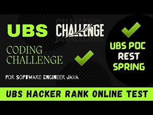 UBS coding challenge for Software Engineer Java| UBS Hacker rank Online Test| UBS POC Rest Spring