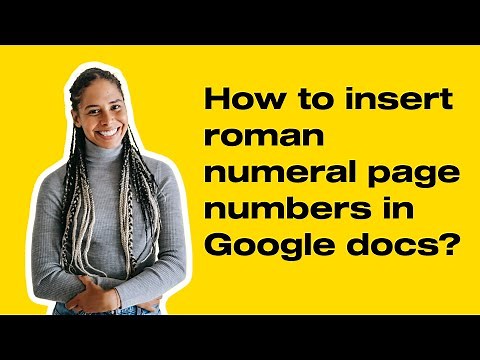 How to insert roman numeral page numbers in Google docs?