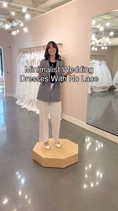 133K views · 433 reactions | ✨Less IS more✨ 1-7? Discover the beauty of minimalistic wedding dresses with no lace, no fuss, just pure elegance 朗 Every gown shown here is available now at our Salt Lake City bridal boutique and we know your dream dress awaits you here! Book your appointment by calling 385-220-2722 today | The Blushing Bride Boutique | Facebook