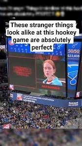 The resemblance of these elements from Stranger Things at this hockey game is absolutely remarkable.